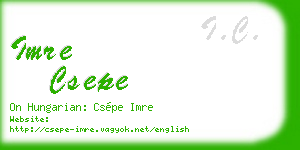 imre csepe business card